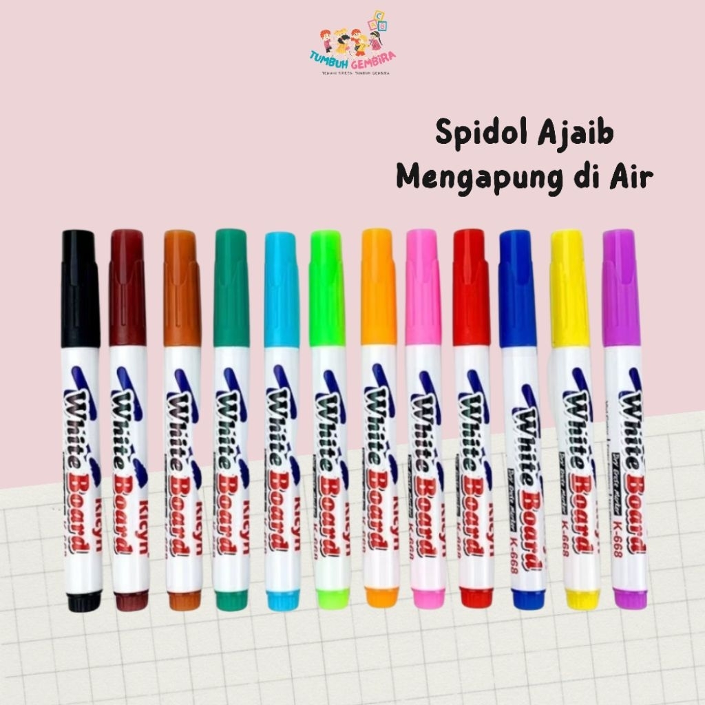 

Spidol Warna Ajaib / Mainan Spidol Air Mengapung / Magic Marker Spidol White Board