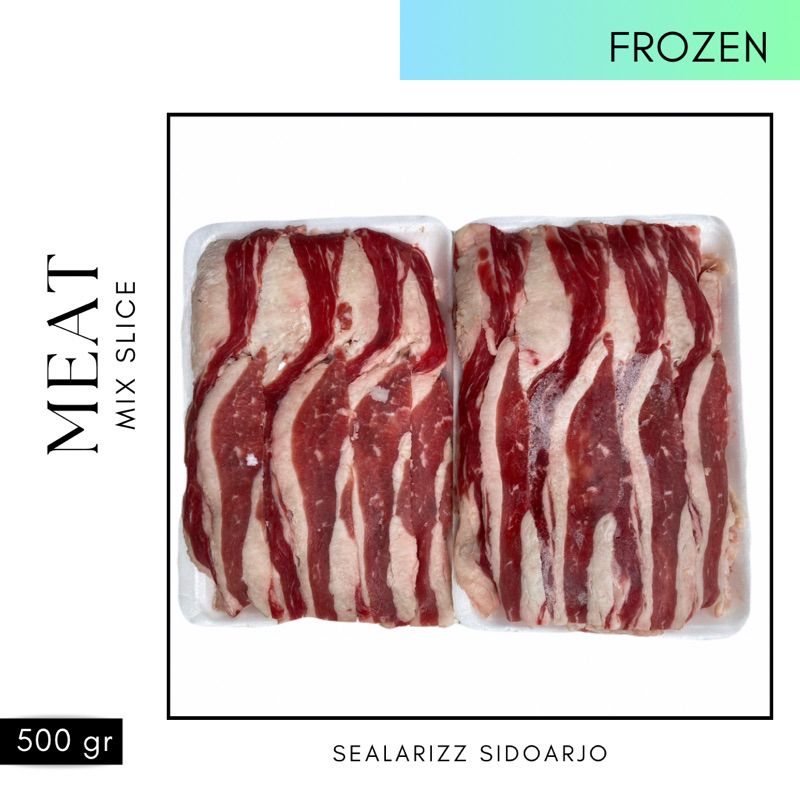

Beef Slice Mix / Daging Slice / Sukiyaki / Grill / Steamboat / BBQ