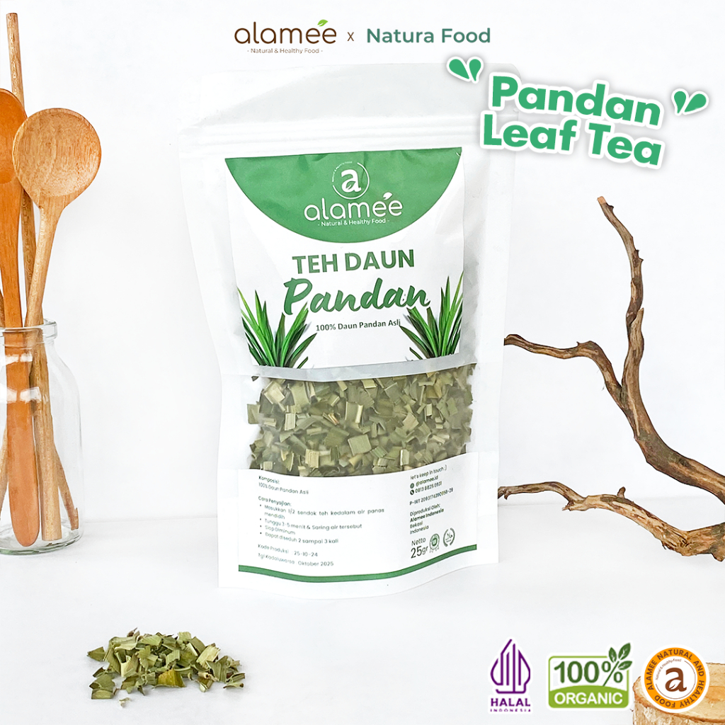 

ALAMEE Dried Pandan Tea Teh Daun Kering Leaf Organik 25gr