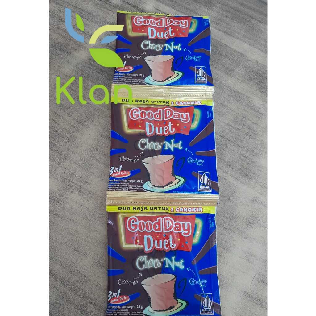

GOOD DAY DUET CHOCONUT 22GR / GOOD DAY SACHET/ GODDAI/GOODDAY/ KOPI INSTAN