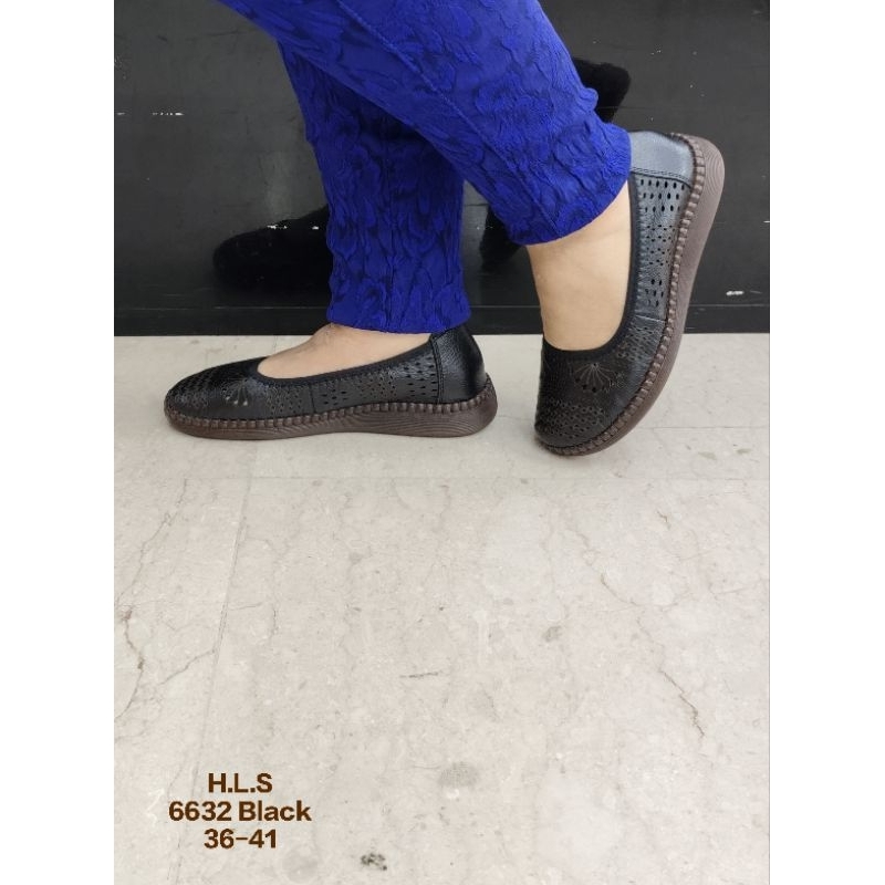 GRADE A / 6632 / SEPATU WANITA / KULIT SAPI / FLATSHOES / IMPORT