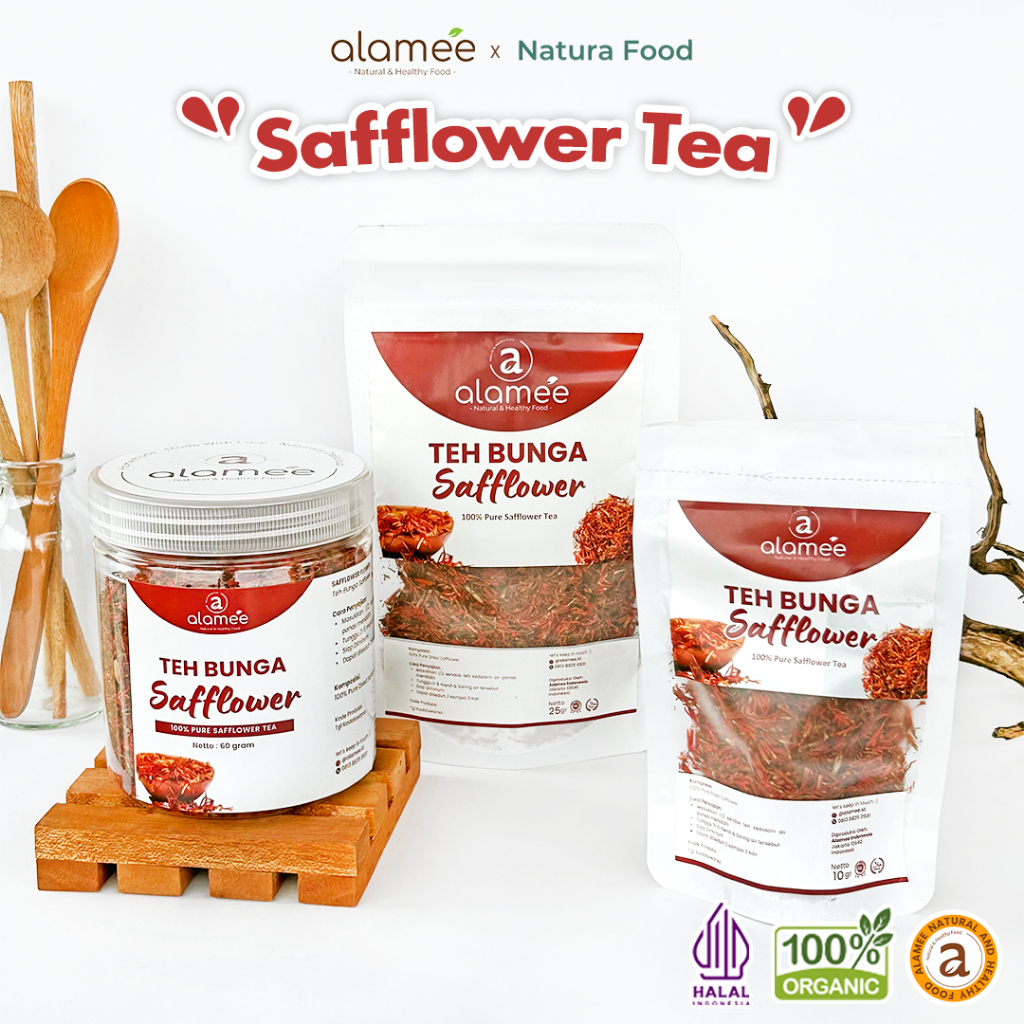 

ALAMEE Teh Bunga Safflower Saff Flower Tea Herbal Alami Organik Kering Premium