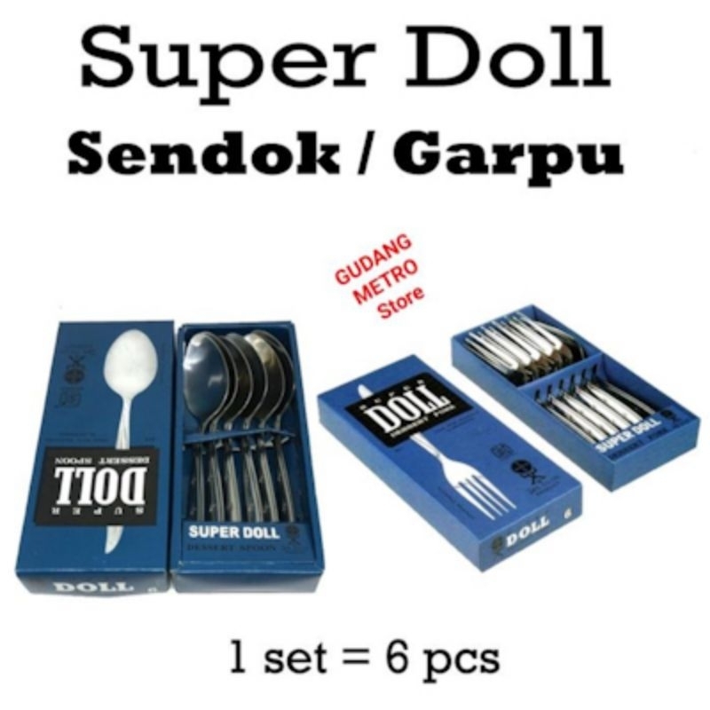 Sendok Makan((6 Pcs))Super Dool Stenliss steel