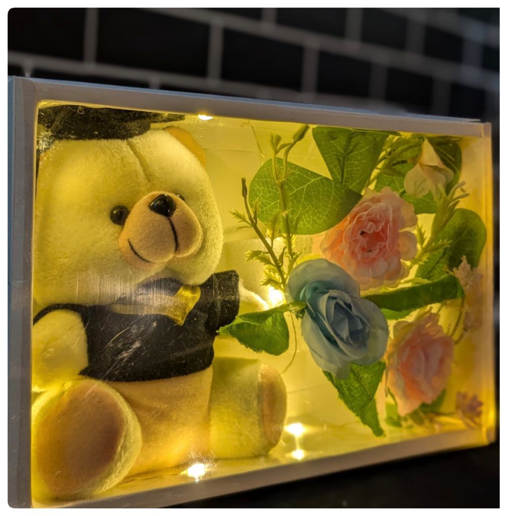 Box Bouquet Boneka | Buket Wisuda Boneka | Buket Lampu