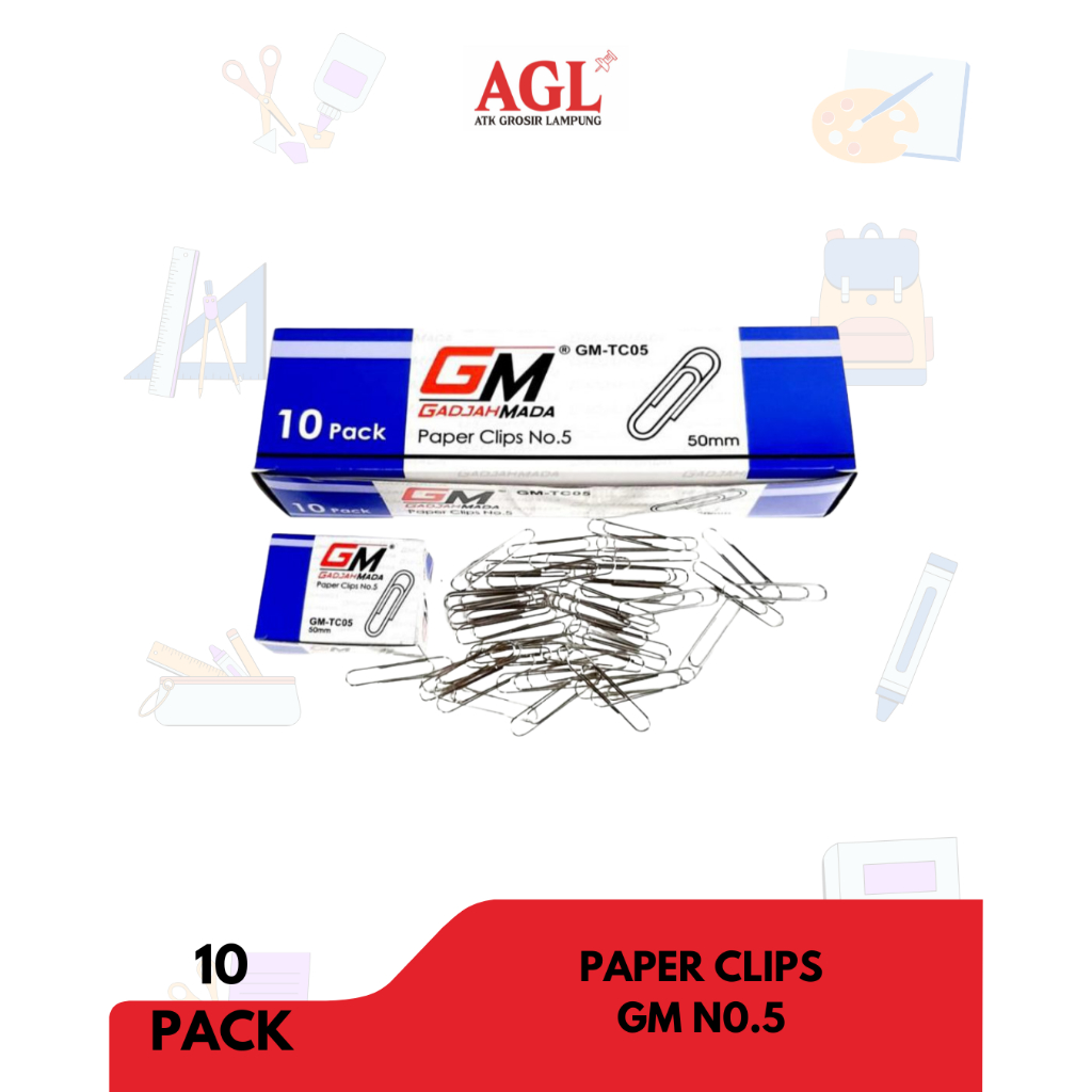 

GADJAH MADA - (10pack) Paper Clip / GM - No.5 Per pack