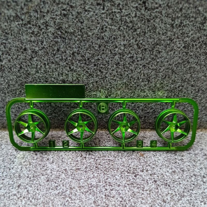 Tamiya Velg Medium Spiral - hijau metalic