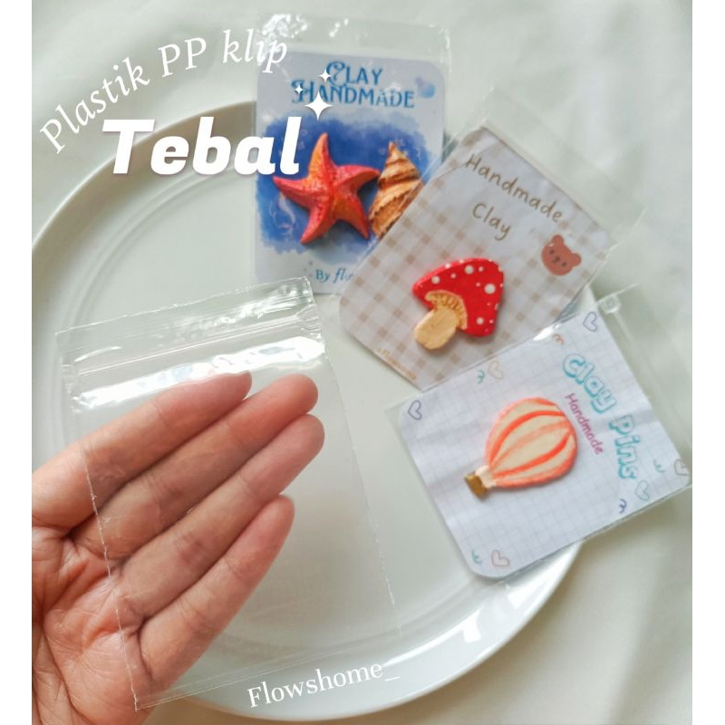 Plastik klip pp tebal, plastik packing produk pp klip tebal, plastik klip tebal uk.7x10cm
