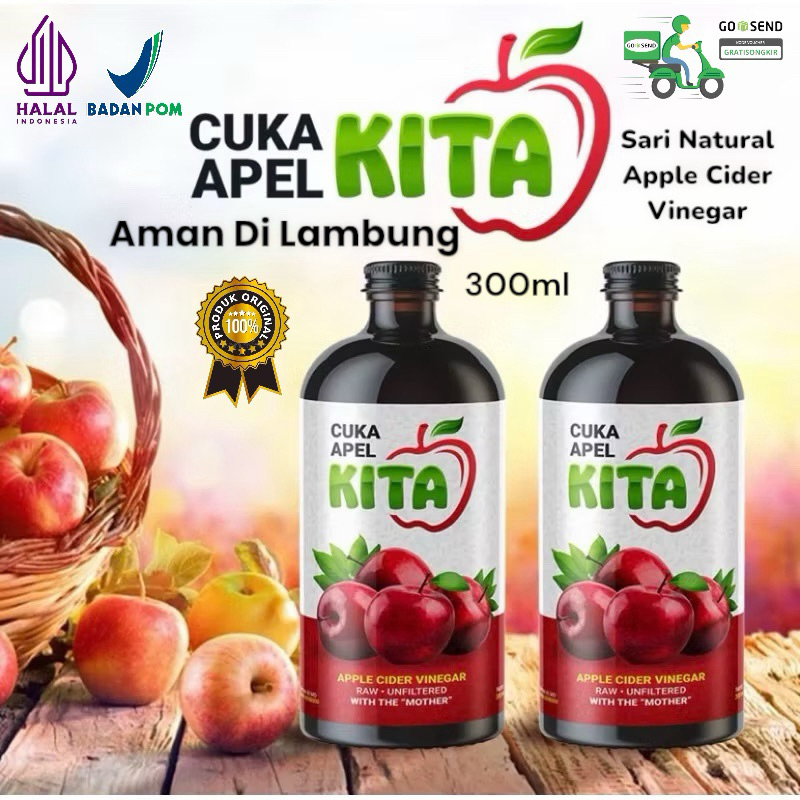

(COD) Cuka Apel Kita 300 Ml BPOM Aman di Lambung | Apple Cider Vinegar | Detox Pelangsing Badan