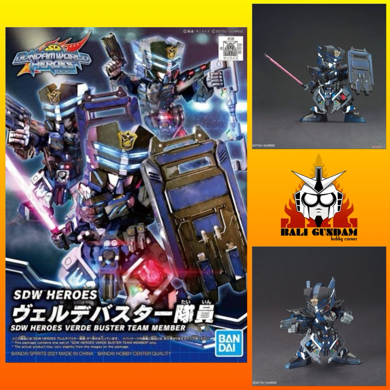 SD GUNDAM WORLD HEROES SDW VERDE BUSTER TEAM MEMBER Bali Gundam Hobby Corner Bandai Original