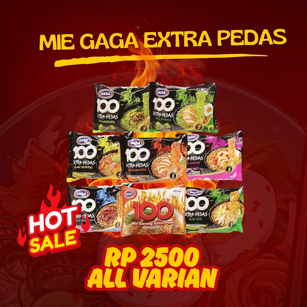 

Mie GAGA 100 Extra Pedas Mie Goreng GAGA Mie Kuah GAGA Mie Instan