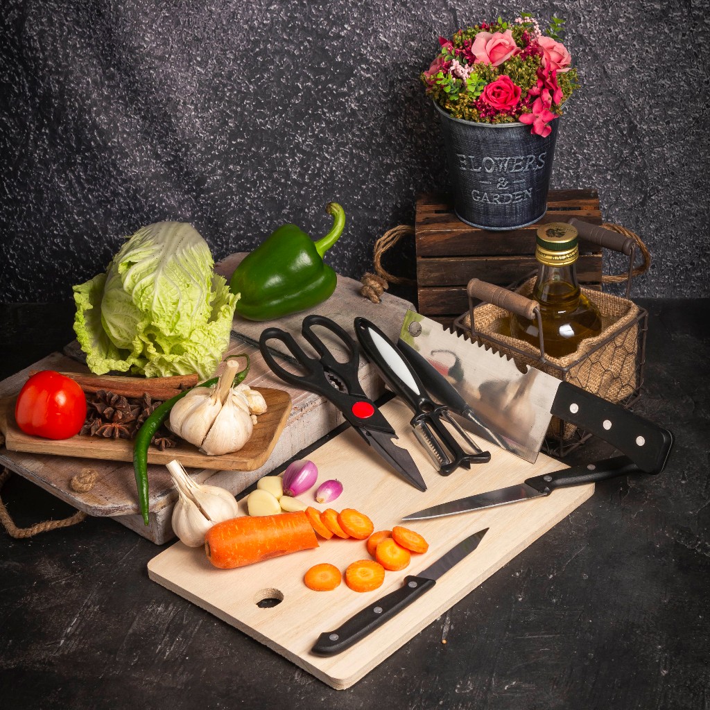 -MINUS-Set Alat Masak Dapur Set Alat Masak Gunting Pisau Peeler