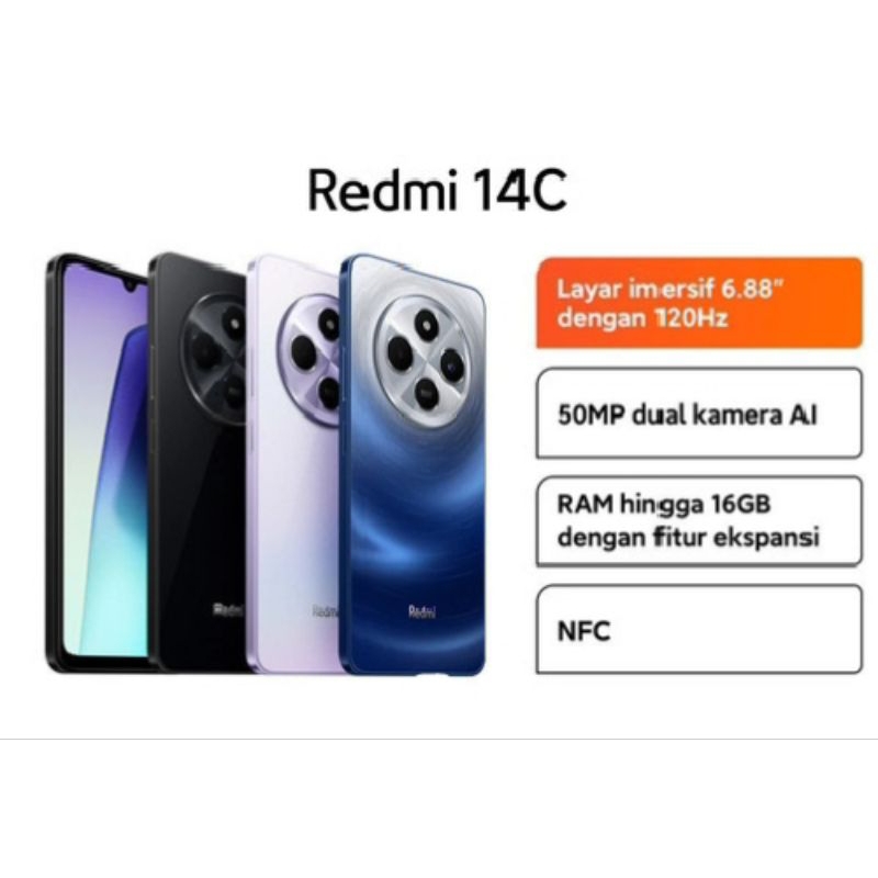 HP XIAOMI REDMI 14C RAM 6GB/128GB | 8GB/256GB - Garansi Resmi Xiaomi
