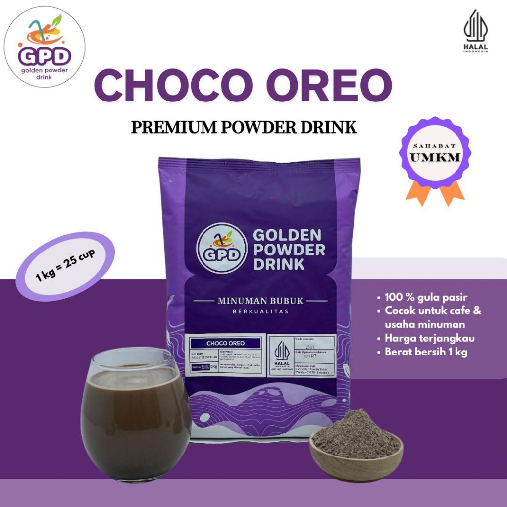 

Bubuk minuman Premium - Choco or*o - Golden powder drink