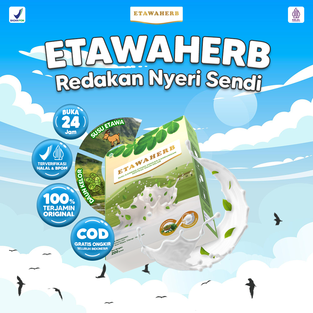 

Etawaherb Susu Kambing Etawa Unggulan Daun Kelor Redakan Nyeri Peradangan Sendi 200gr