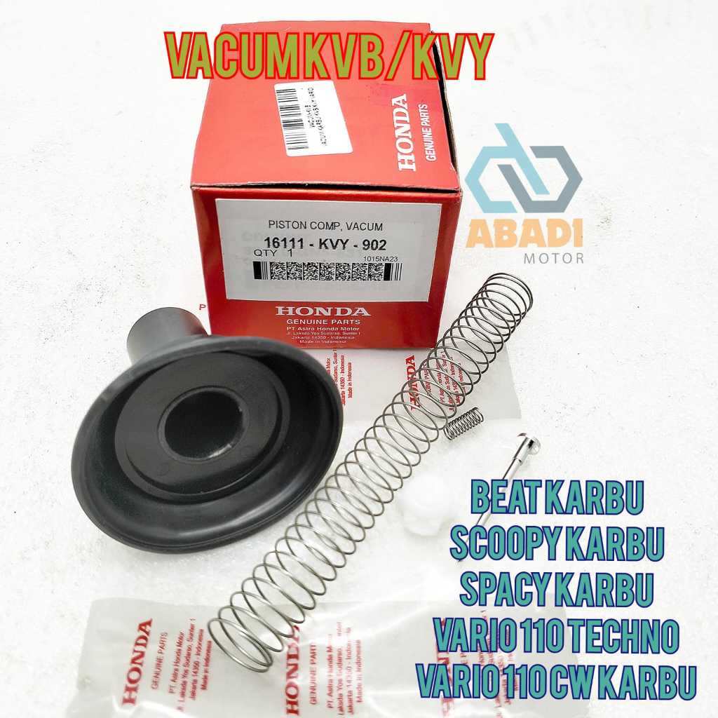 Vacum Karbu Ori Honda KVB/KVY Beat Karbu Spacy Scoopy Vario 110 Techno Carbu Karet Vakum Karburator 