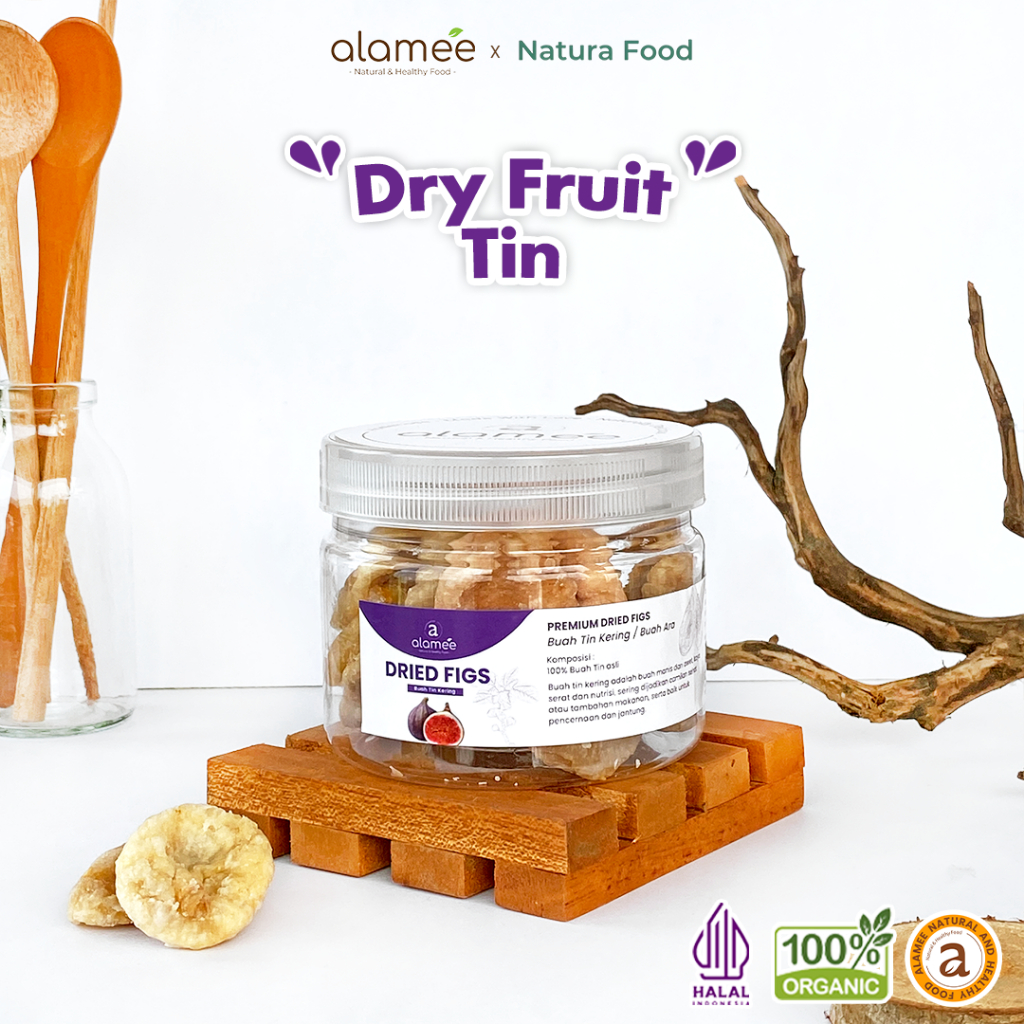 

ALAMEE Buah Tin Kering Cemilan Buah Sehat Dried Figs Buah Ara Kering Rendah Kalori 150gr
