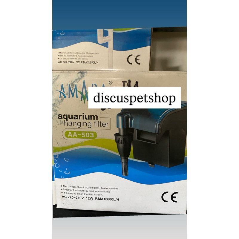 Amara AA 503 Aquarium Hanging Filter / Filter Samping Aquarium