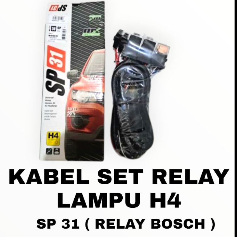 KABEL SET RELAY LAMPU H4 ( RELAY BOSCH )