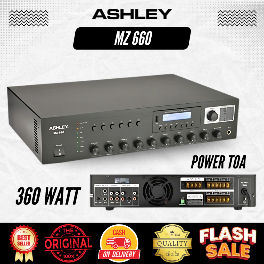 Power Ashley High Impedance 660 Watt Ashley MZ 660 Khusus Toa