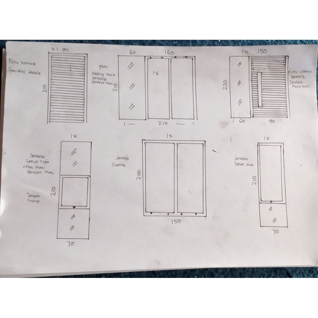 1paket pintu&jendela aluminium minimalis bisa casteum UK&model jakarta Depok Bogor gratis ongkir