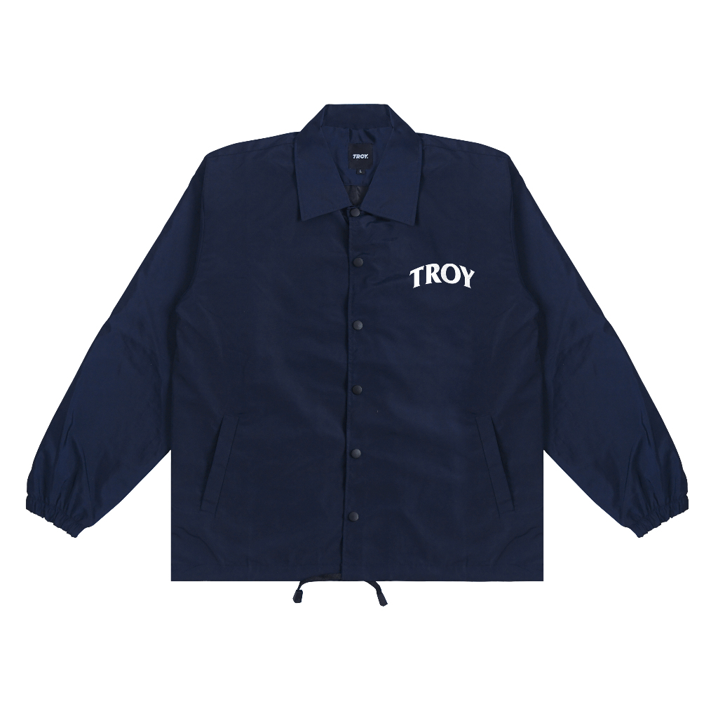 Troy Company Coach Jacket Trusted Quality Navy - Jaket Windbreaker Biru Navy WN 3136