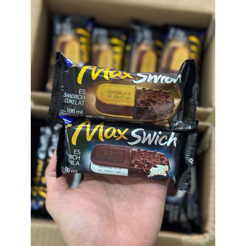 

Indoeskrim Max Swich / Es Sandwich Vanila / Ice Sandwich Cokelat / Es Potong