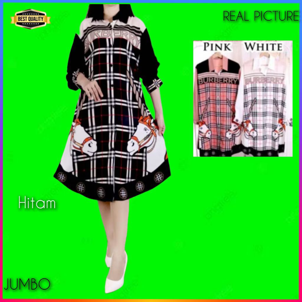 Gaun Bigsize Wanita LD 120 Camelia Dress Jumbo Natal Korea Elegan Hitam