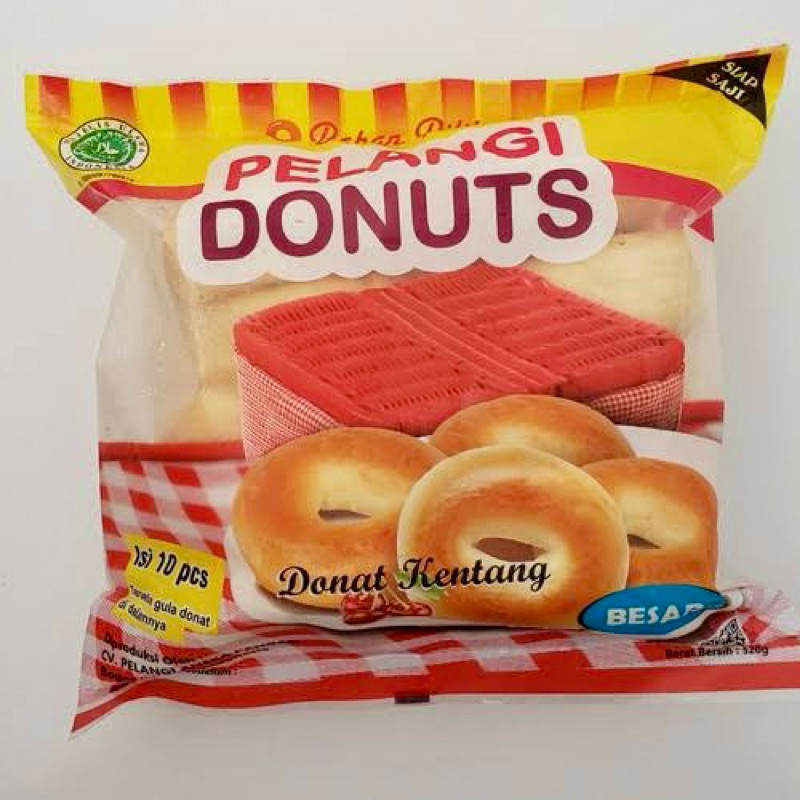 

Pelangi Donuts Donat Besar Isi 10
