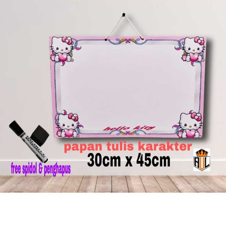 

papan tulis karakter free spidol+penghapus