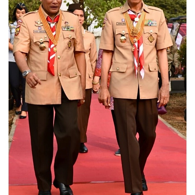 BAJU_SERAGAM PDU Pembina PRAMUKA pria dan wanitasetelan baju Pramukaseragam Pramuka gurubaju PDU Pra