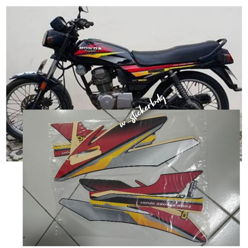 Striping Lis Honda Gl Pro Neotech Gl Pro Kotak Hitam Merah Kuning