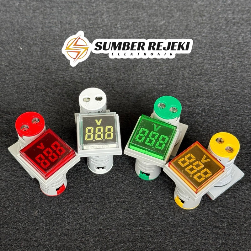 Lampu Pilot Volt Kotak 220V Lampu Pilot LED AC Indikator