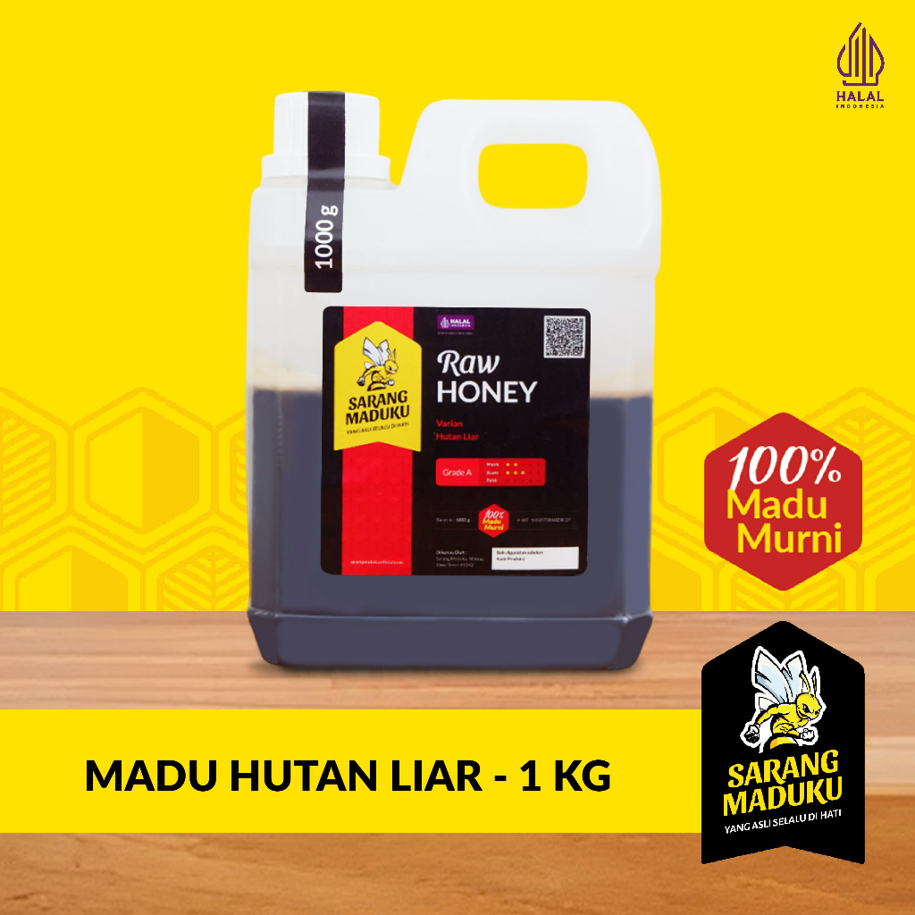

Sarang Maduku Madu Hutan Liar Asli Murni 100% Raw Honey 1Kg