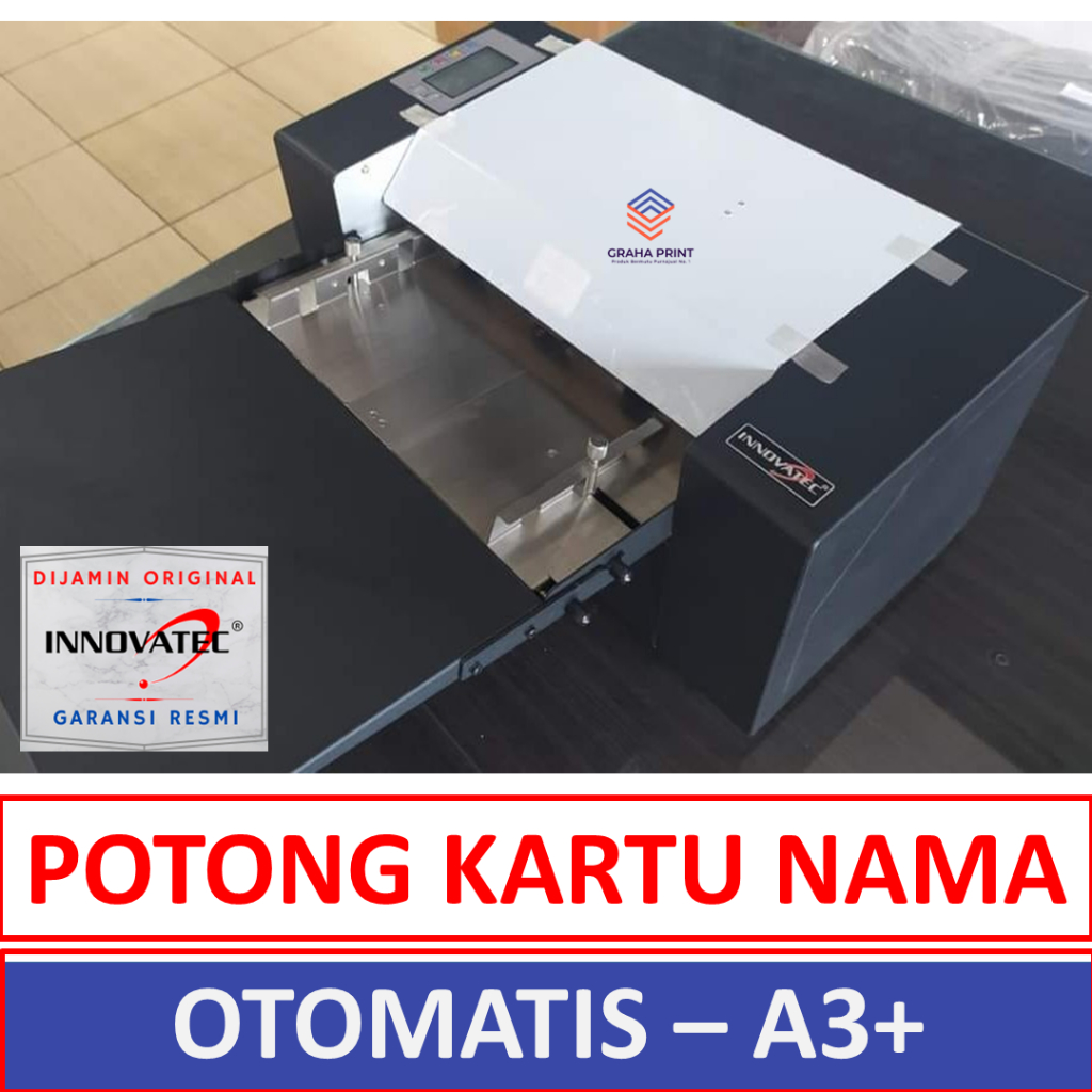 INNOVATEC Mesin Potong Kartu Nama Otomatis A3+ Alat Cutting Pemotong Kertas Kartu Nama A3 Automatic