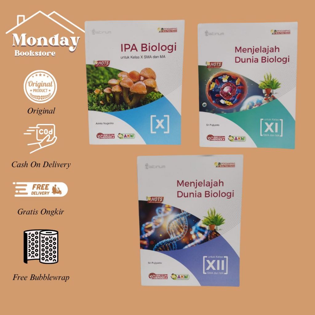 TIGA SERANGKAI PLATINUM SMA - IPA BIOLOGI KELAS 10,11,12 SMA/MA KURIKULUM MERDEKA