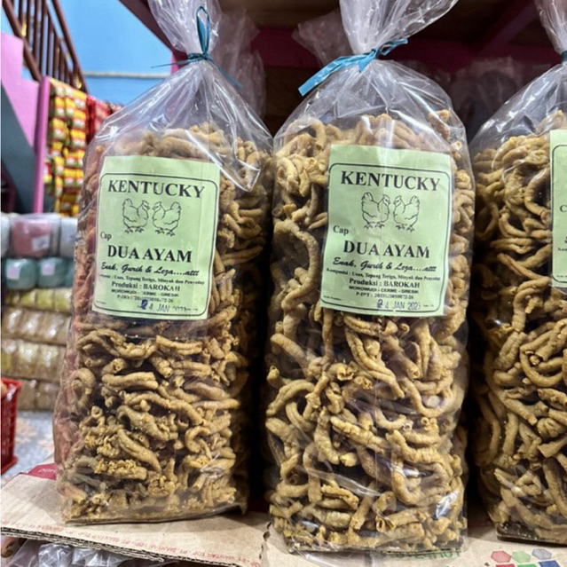 

termurah 1kg keripik usus ayam super