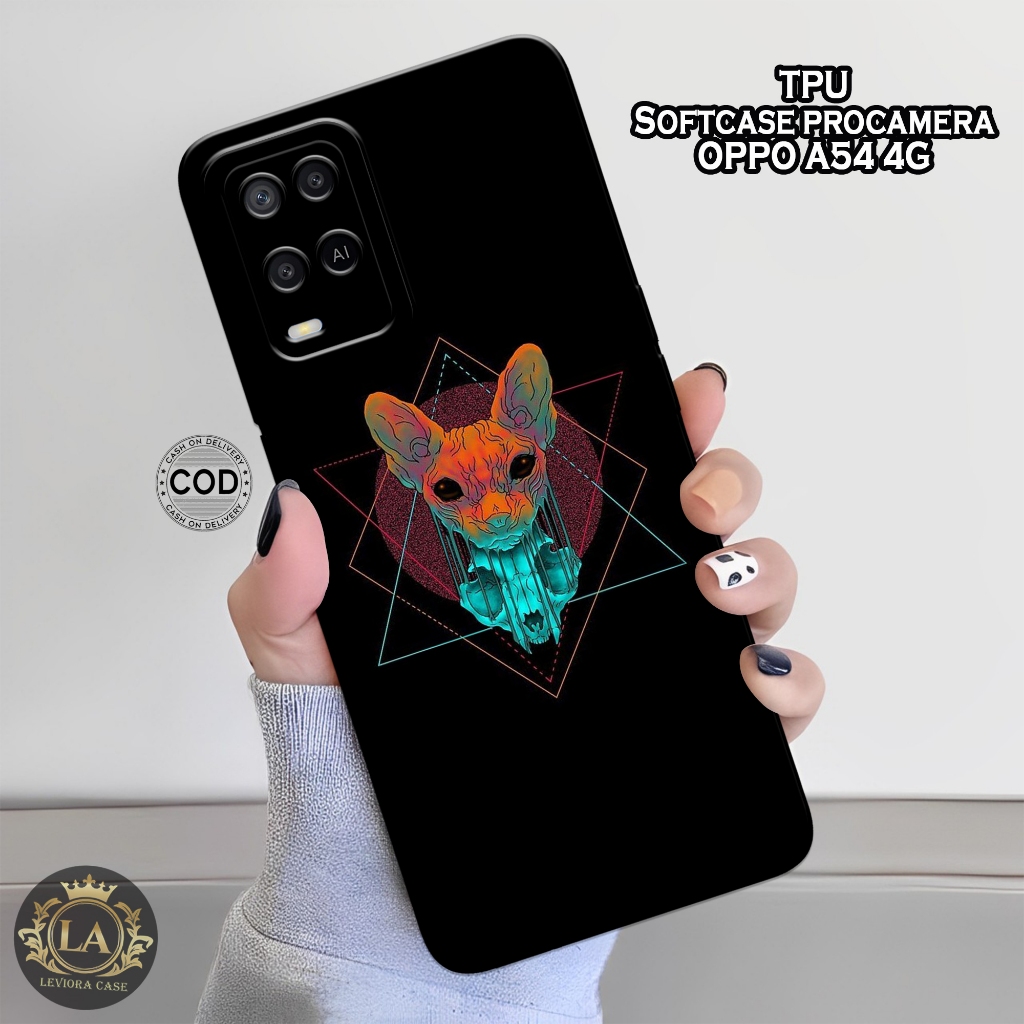 Case OPPO A54 4G/5G Terbaru - Leviora Case - Fashion Case Hitam - Softcase   OPPO A54 4G/5G  - Case 
