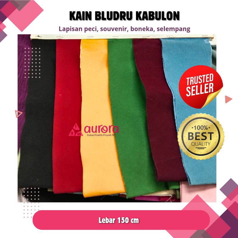 KAIN BLUDRU KABULON KAIN BONEKA, PECI, SELEMPANG, SOUVENIR DKK