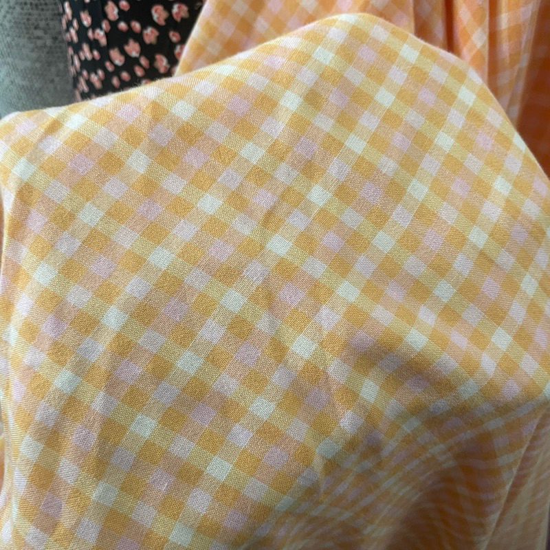 kain katun motif - kain katun viscose motif kotak premium - kain katun pure viscose printing - kain 