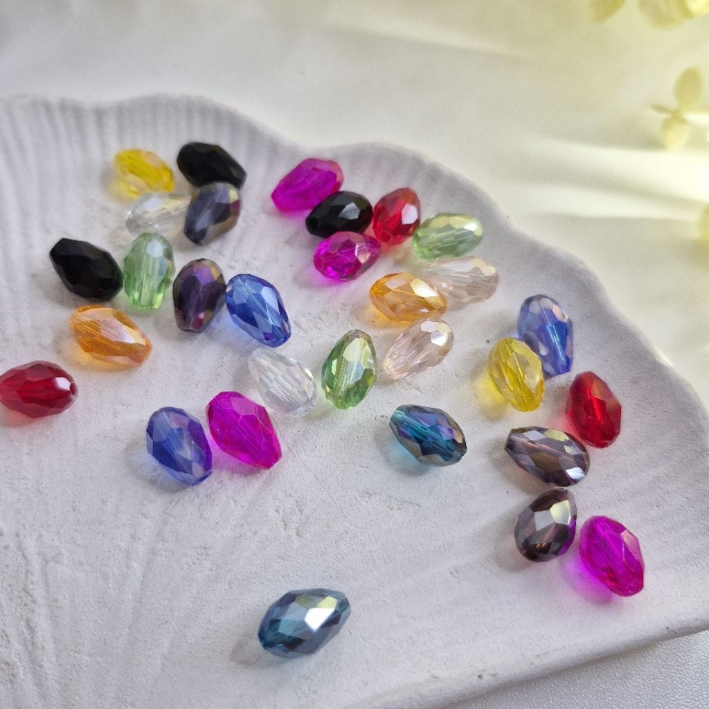 Kristal Tetes Mix Warna / Kristal Tetes / Kristal Ceko