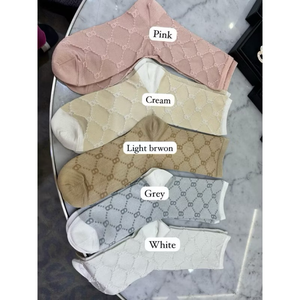 Kaos Kaki Buttonscarves/Monogram Shock BS/monogram bs/monogram bj