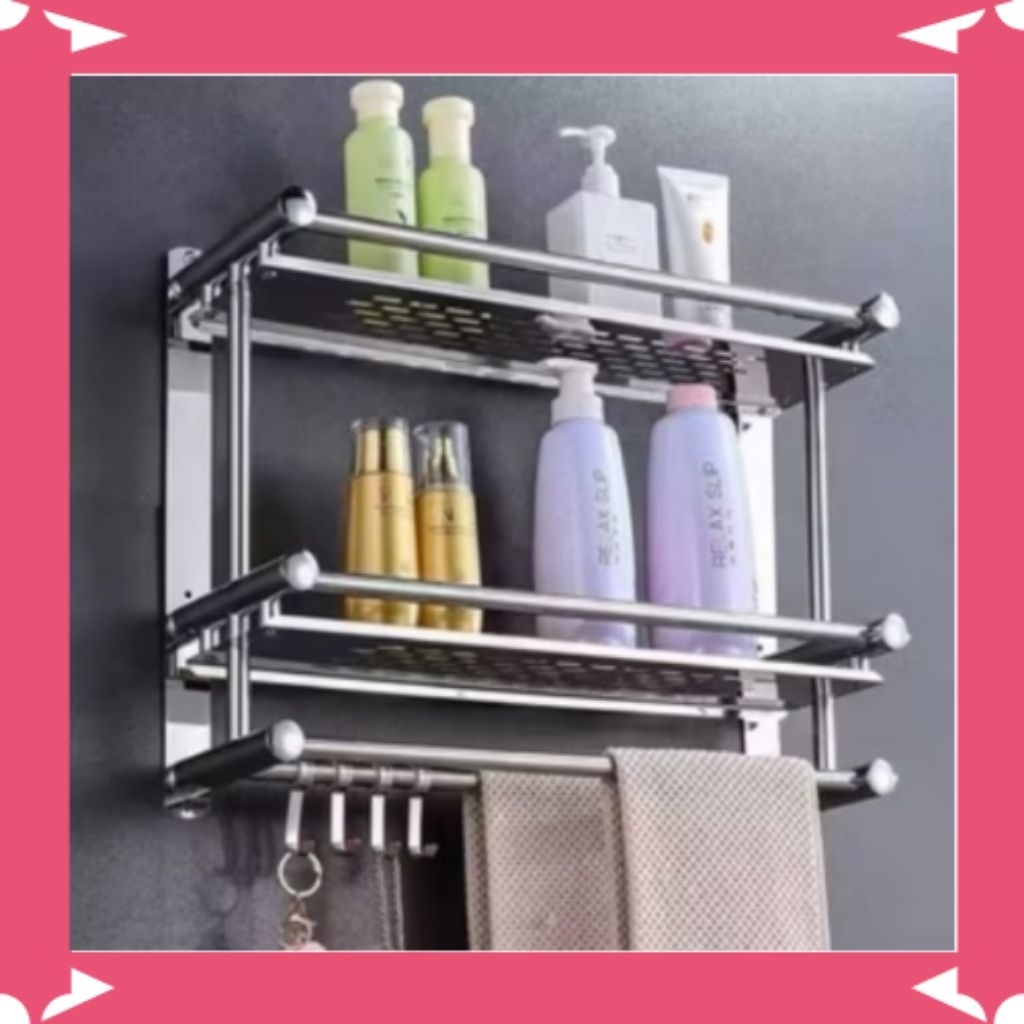 Rak Handuk Kamar Mandi Dinding Rak Stainless Rak Kamar Mandi Rak Sabun Kamar Mandi