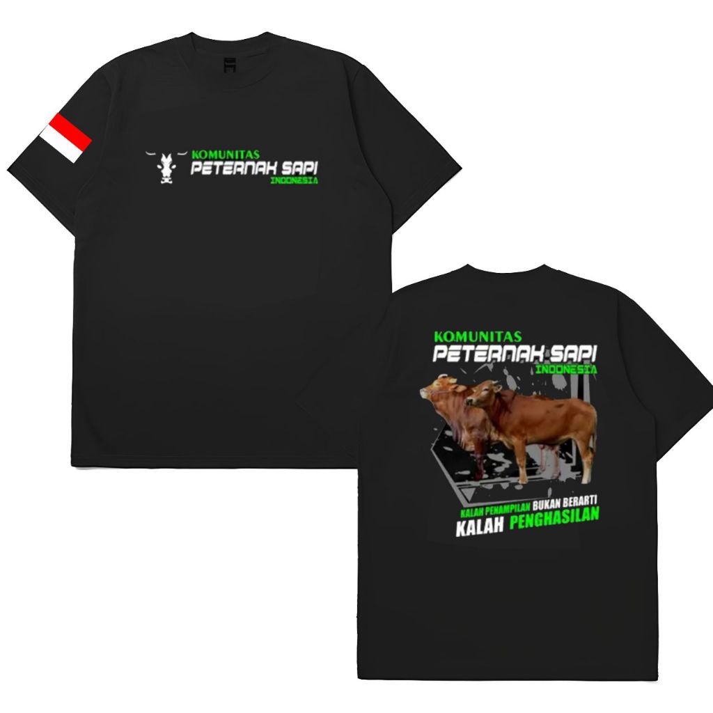 kaos peternak sapi Indonesia kaos distro pria wanita dewasa