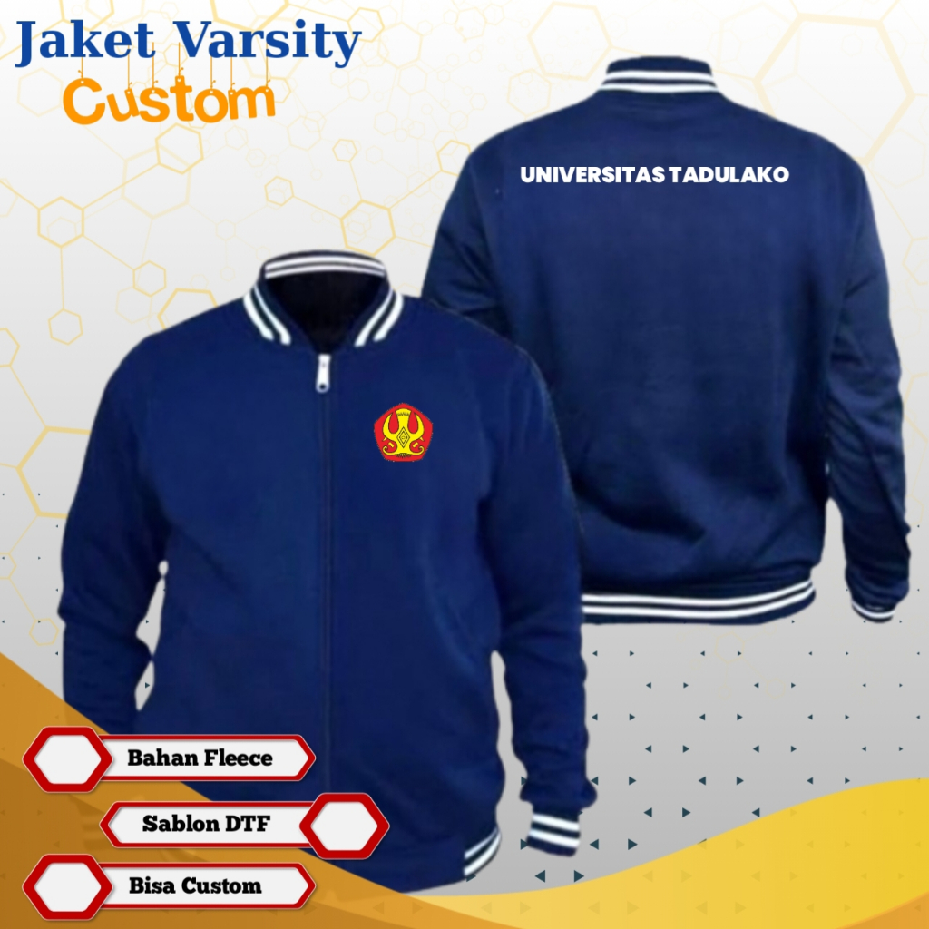 Jaket Universitas Tadulako Jaket Varsity Custom UI