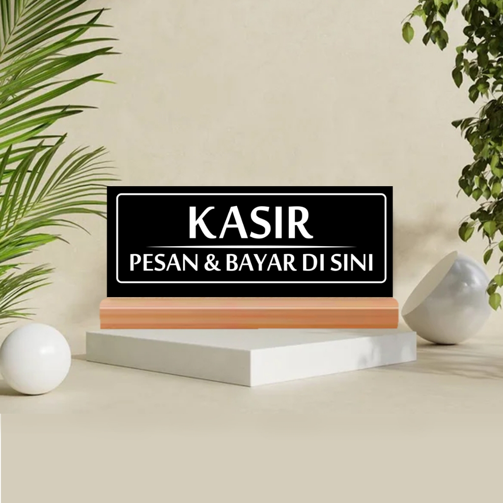 

Papan Penanda Meja Kasir/Pesan dan Bayar Di Sini