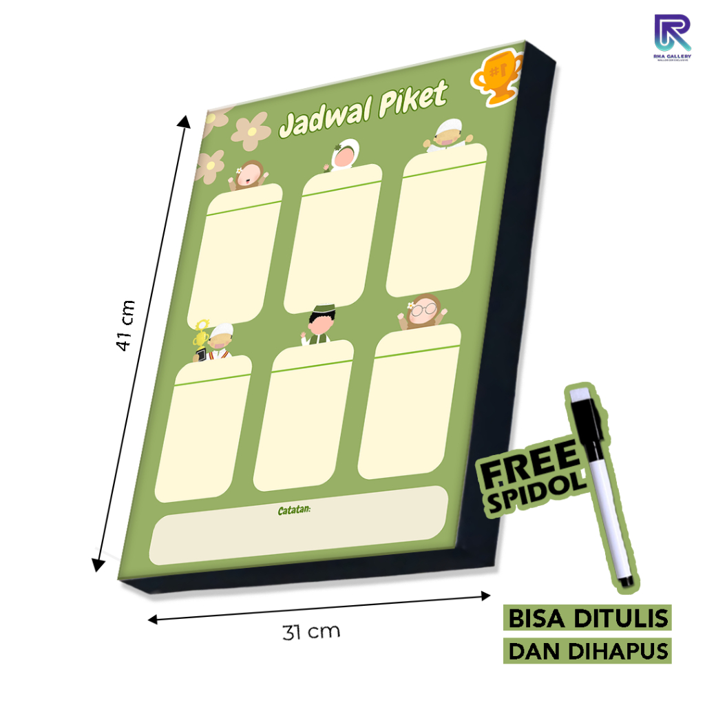 

RHA GALLERY Papan Tulis Kayu Jadwal Piket Aesthetic Ruang Kelas Sekolah Dekorasi Dinding