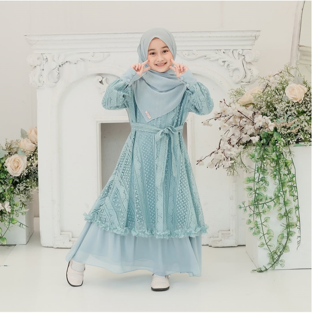 Gamis Abaya Remaja Tanggung Gamis Anak Terbaru Rumi Bahan Crinkle Airflow Premium