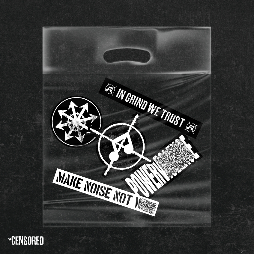 

Stiker Band Grindcore Punk Hardcore PV Vinyl Waterproof