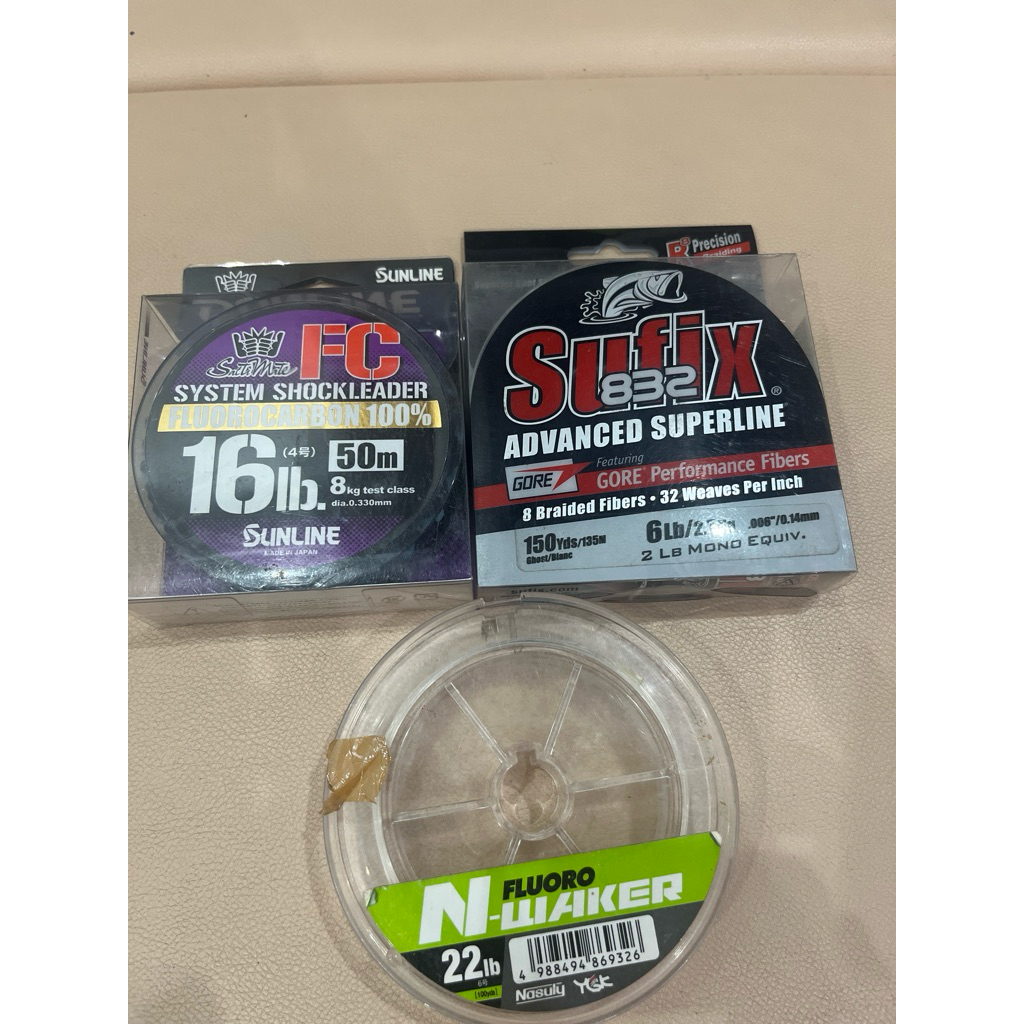 Sepaket PE Sufix dan Shock Leader Sunline