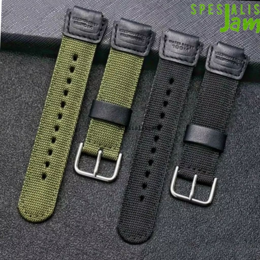 SJ ~ Tali Kanvas Nylon For Jam Tangan Casio AE 1000 W Dan Sejenis Nya